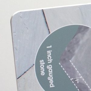 foamboard product sign with round corners