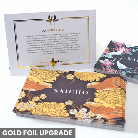 Postcard with Gold Foil
