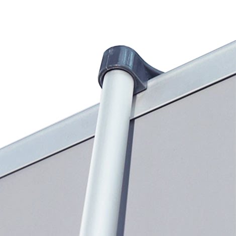 Premium roller banner top detail