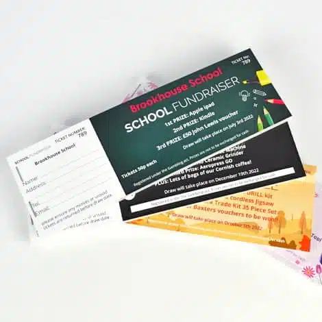 printed raffle ticket books