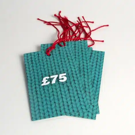 Tag with Coloured String