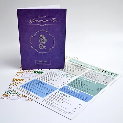 restaurant menu printing