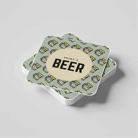 Custom printed best sale beer coasters
