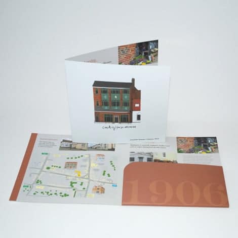Square folder with pocket