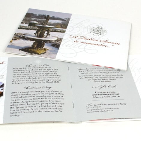 A5 folder Brochure stitched in pages