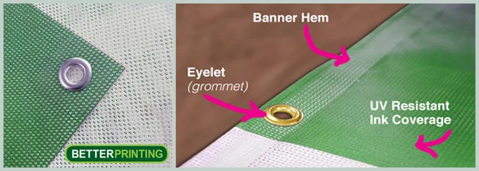 Hems and eyelets Hems and eyelets