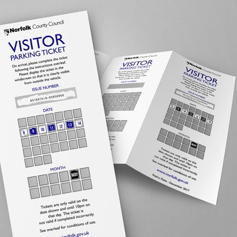 Scratch off visitor permit card