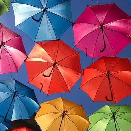 colourful umbrellas