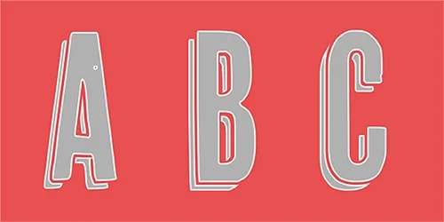 Outlined fonts Outlined fonts
