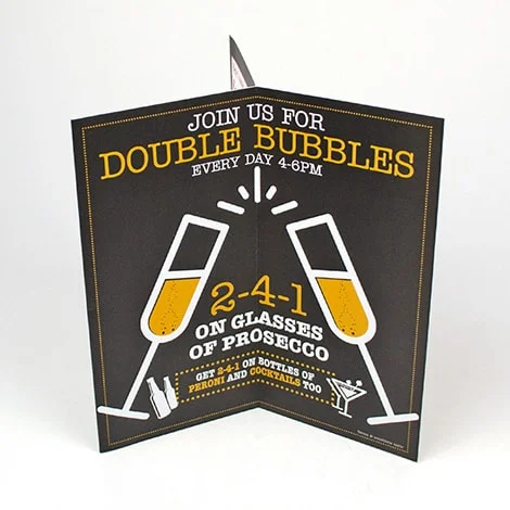 Star shaped tent card