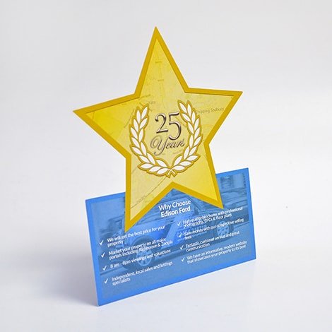 Bespoke Die Cut Strut Cards