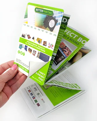Flat Size And Finished Size 1 zfold leaflet opened