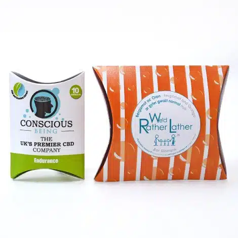 2 different custom pillow boxes side by side