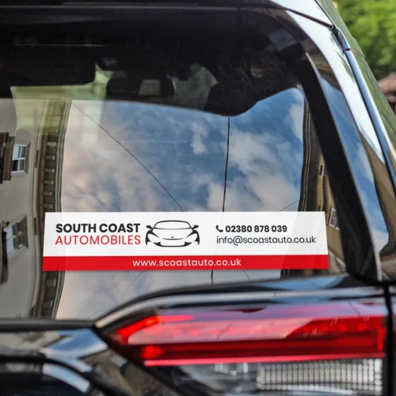 Colour printed rear car window sticker