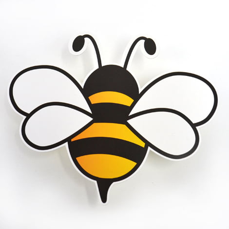 bee shaped cut out flyer