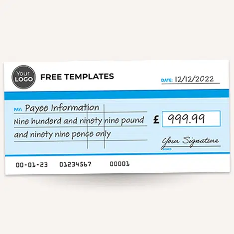 Free cheque template downloads