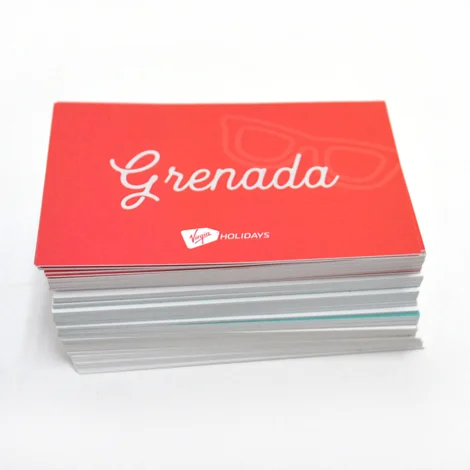 stack of printed business cards