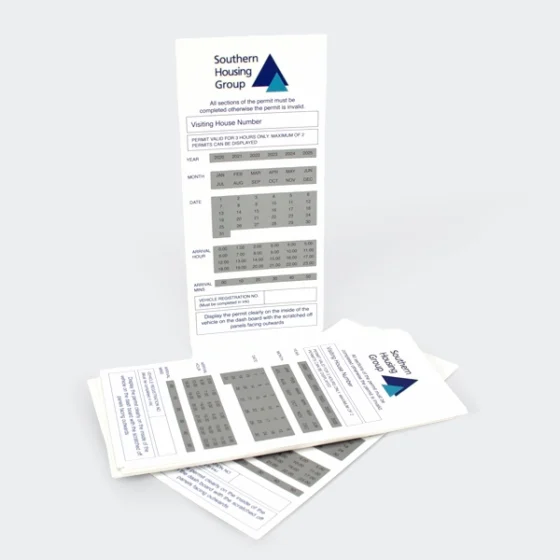 parking permit scratch off cards