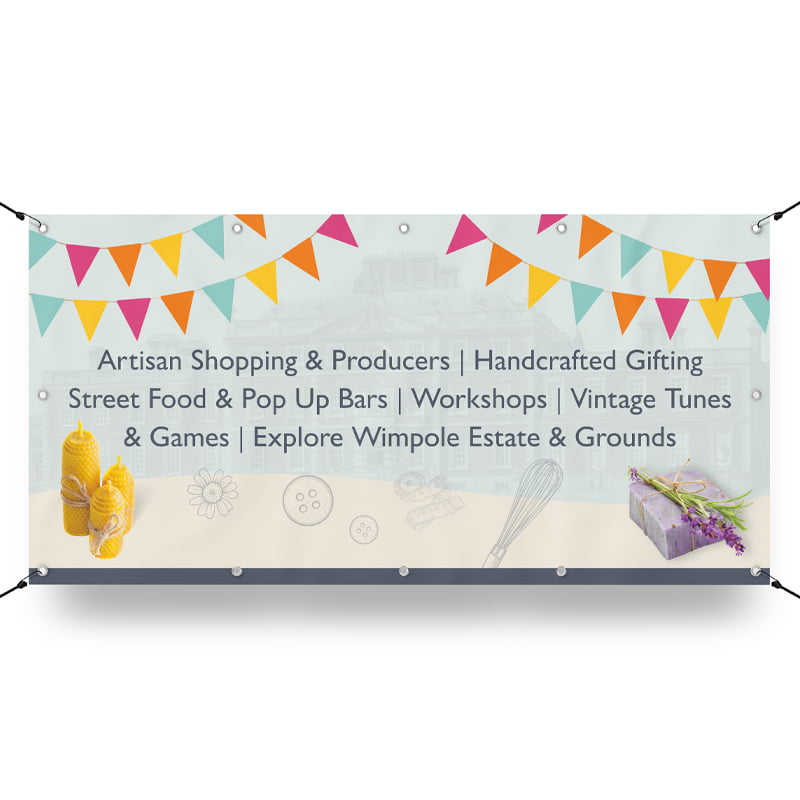 PVC Banner Custom Printed Outdoor Heavy Duty Weatherproof Signage 5FT x 2FT