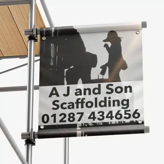 printed scaffolding banner