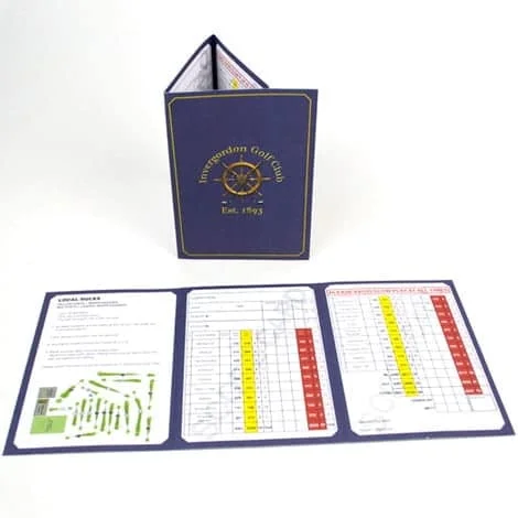 Golf Scorecard Printing 1 6 page golf score card