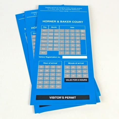 Visitor Parking Permit Scratch Cards