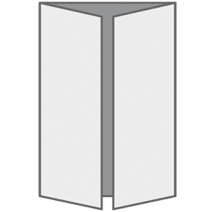 gate fold leaflet