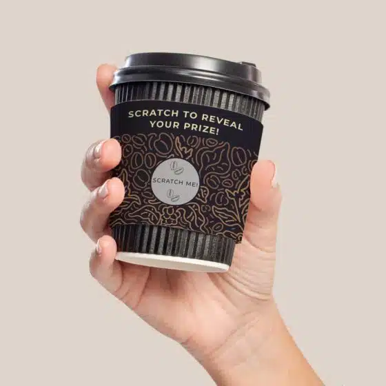 Scratch coffee cup sleeve