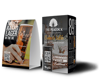 Point of sale tent cards table talkers