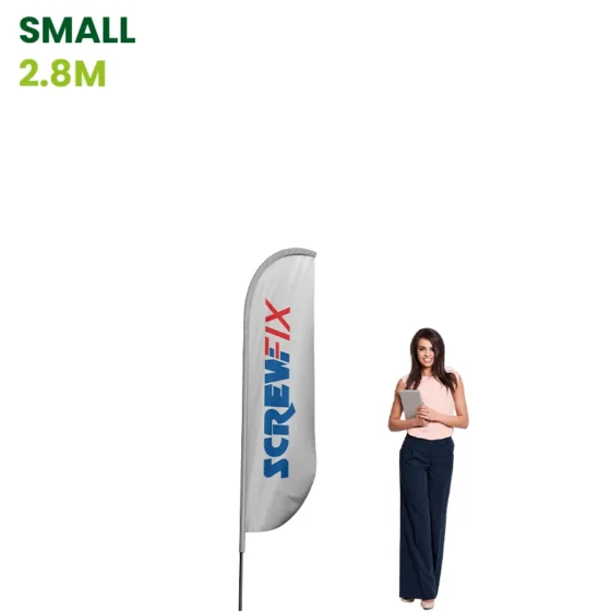 Small crest feather flag