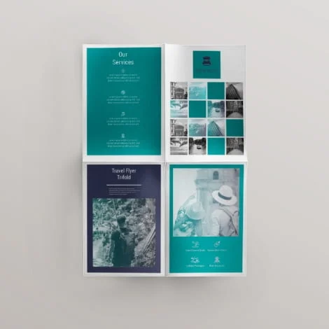 cross fold leaflet