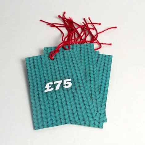 Tag with Coloured String