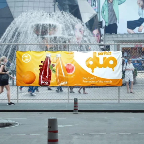 Drinks Brand Printing 15 Large outdoor banner advertising a drinks brand