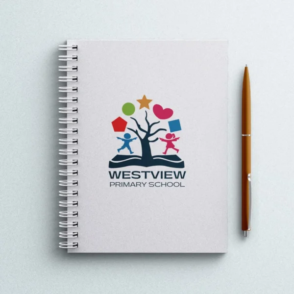 wirobound notepad with pen