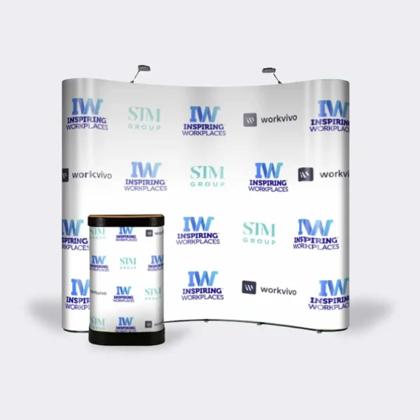 Events and Exhibitions 2 curved exhibition stand