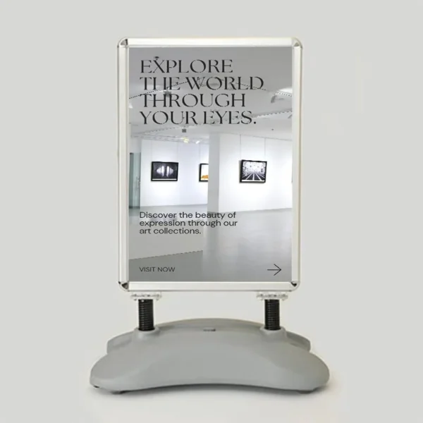 Art Gallery Promotion Pavement display
