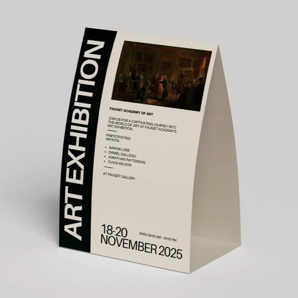 Beige and Black Modern Experimental Art Exhibition Flyer