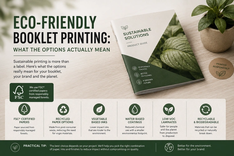 Eco-Friendly Booklet Printing: What the Options Actually Mean