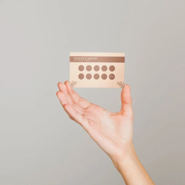 Hair and Beauty 12 Stamped loyalty cards