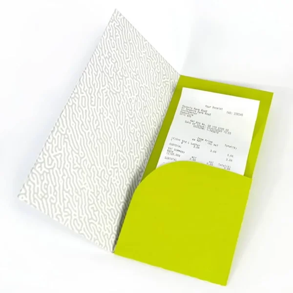 Printed receipt holder