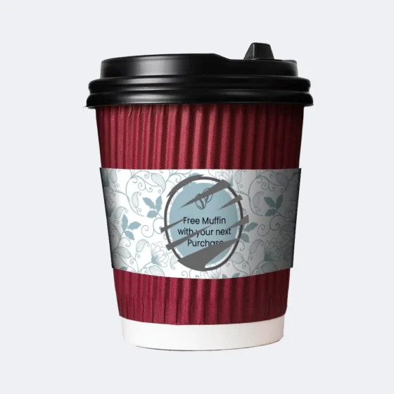 Print Example of Scratch Off Coffee Cup Sleeve