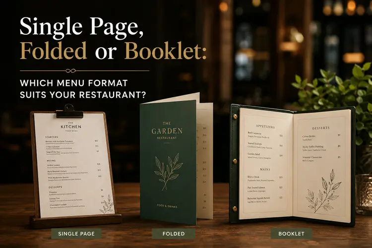 Single Page, Folded or Booklet