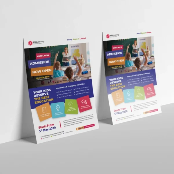 2 Printed School Flyers