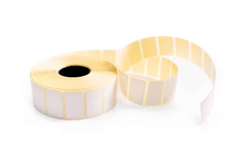 White sticker labels