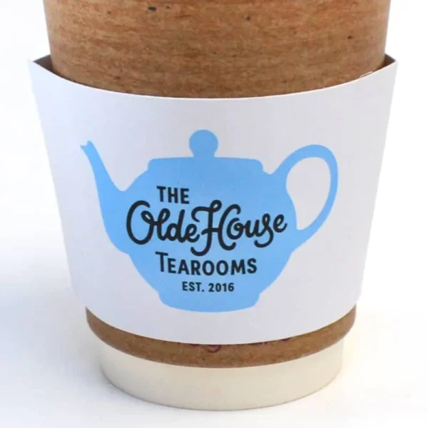 close up of coffee cup sleeve