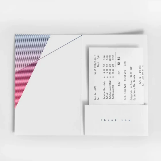 printed receipt holder