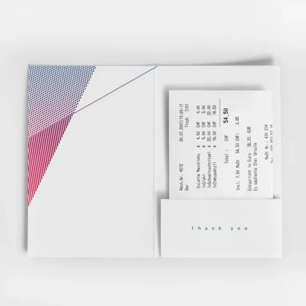 Hotel Printing 2 printed receipt holder