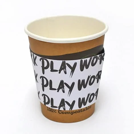 8oz Coffee Cup Printed Sleeves