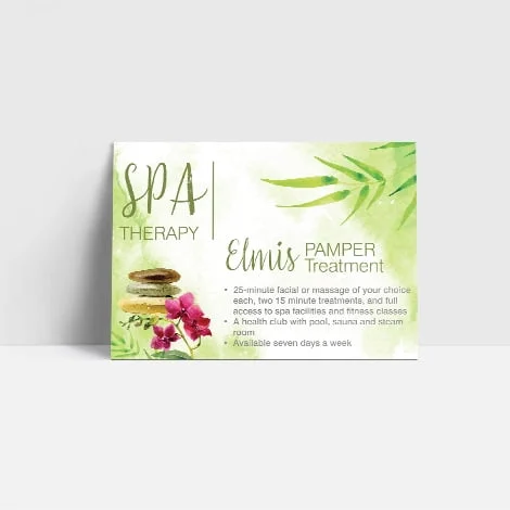 Printed Spa Voucher Example