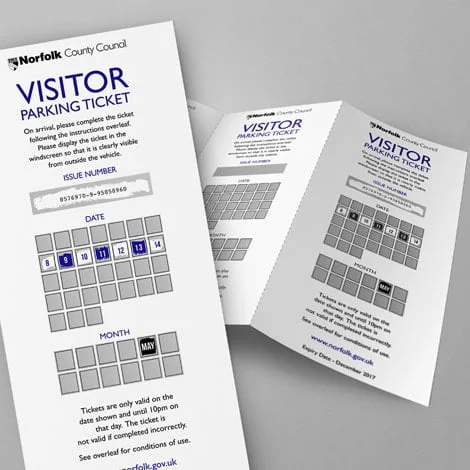 Scratch off visitor permit card